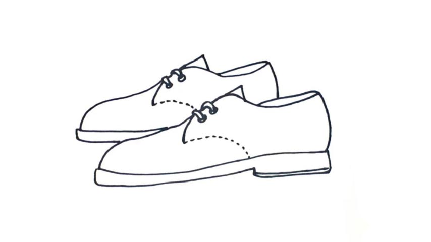 854x480 How To Draw A Pair Of Shoes - Walking Shoes Drawing