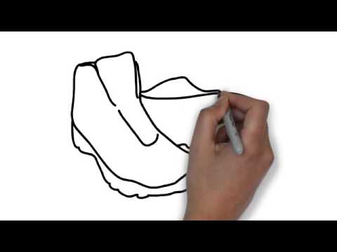 480x360 How To Draw Walking Shoes - Walking Shoes Drawing