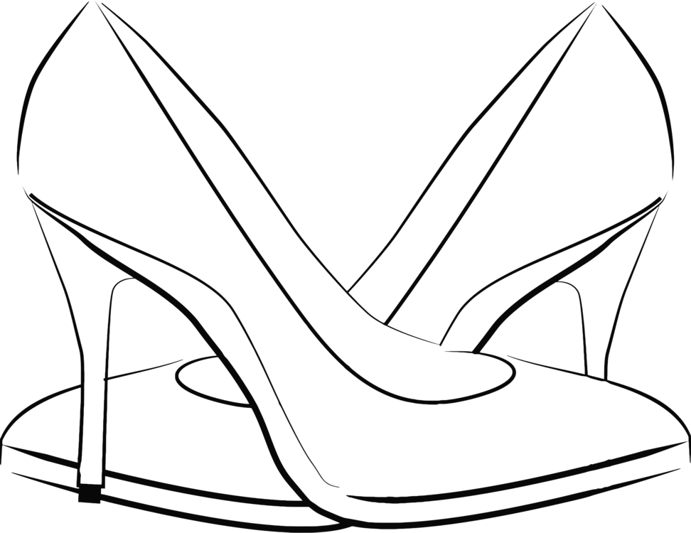 972x750 Shoe Converse Sneakers Drawing Line Art Cc0 - Walking Shoes Drawing