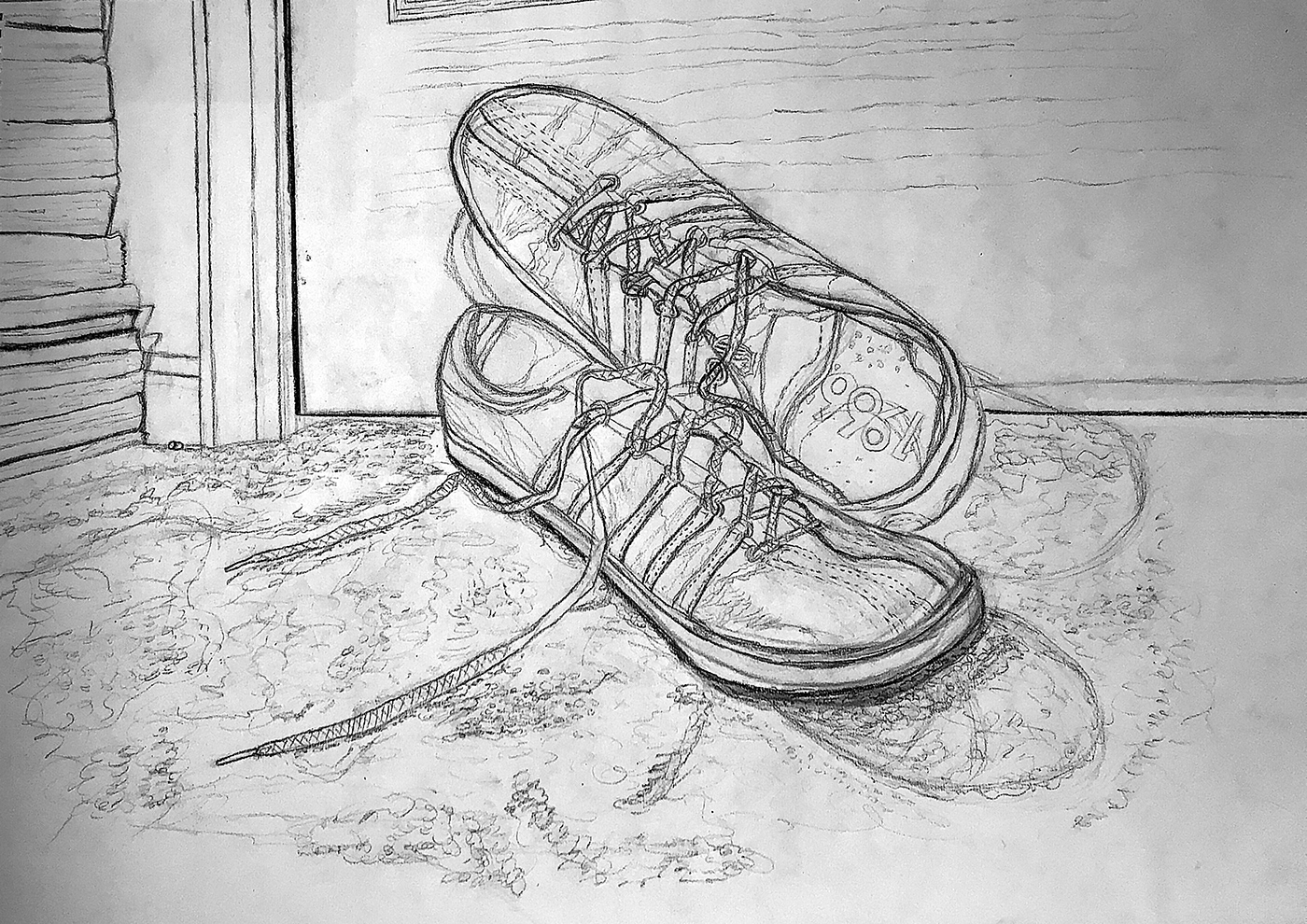 1400x990 walk a mile in these shoe drawing i form and space on behance - Walking Shoes Drawing