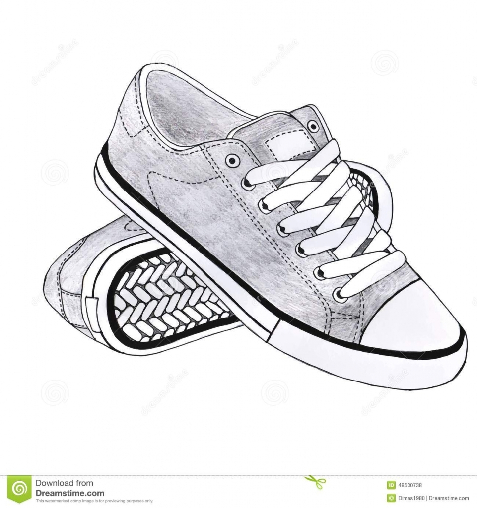 961x1024 Art Company Shoes - Walking Shoes Drawing