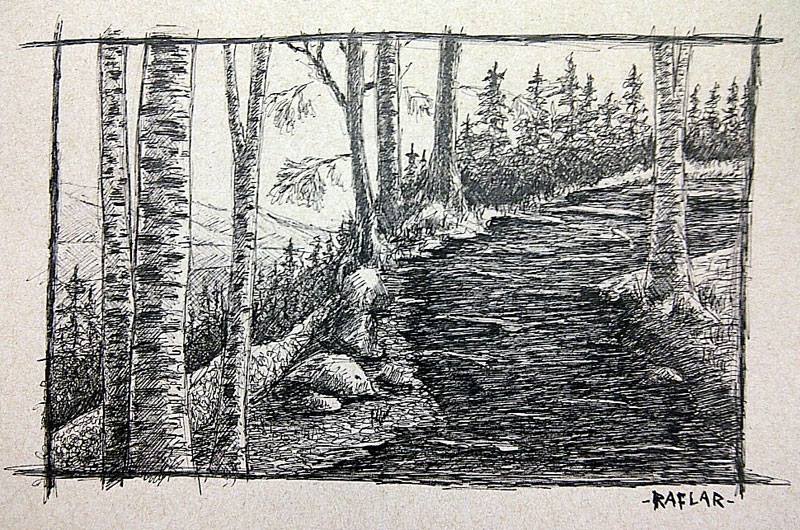 800x530 Pen And Ink Drawings - Walkway Drawing