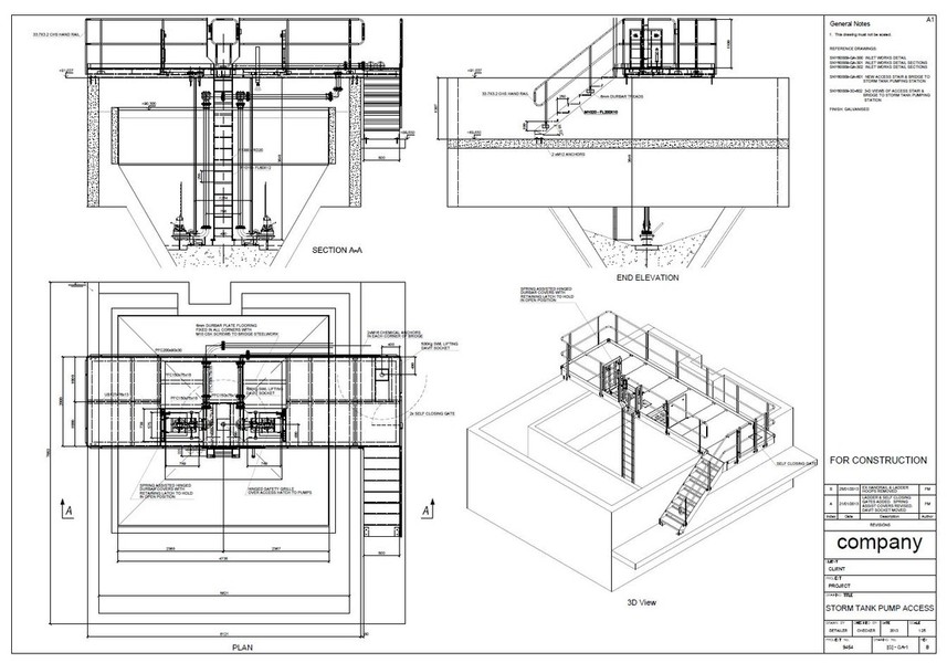 857x600 walkway platform drawings - Walkway Drawing