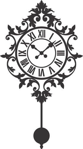281x500 Clock Drawings - Wall Clock Drawing