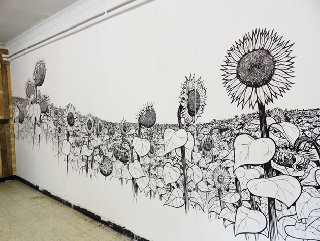 630x473 drawing on walls with permanent markers mattias uyttendaele - Wall Drawing