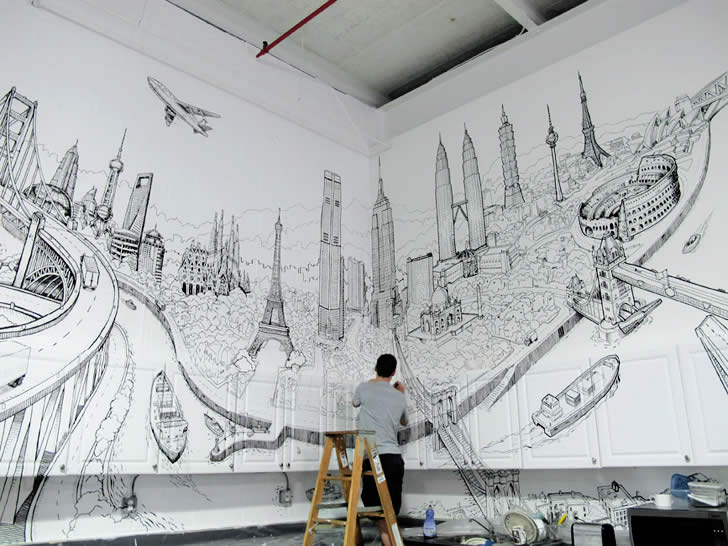 728x546 A Large Scale Drawing - Wall Drawing