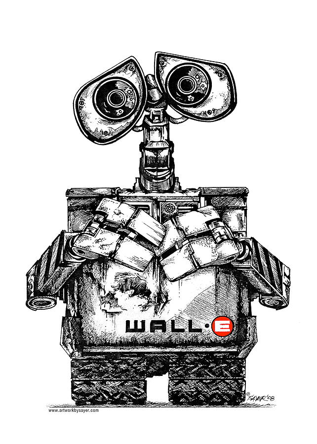 642x900 Wall E Drawing - Wall E Drawing