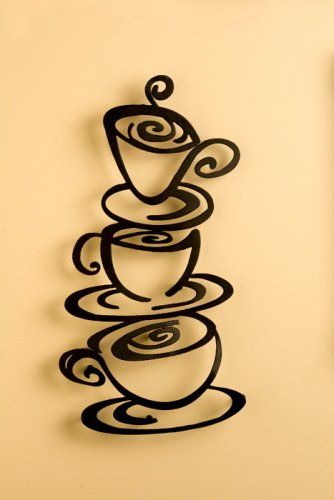 334x500 laser cut metal coffee art plaque wall hanging - Wall Hanging Drawing