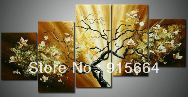 640x329 Panels Abstract Flowers Handmade Huge Parlor Drawing Wall - Wall Hanging Drawing