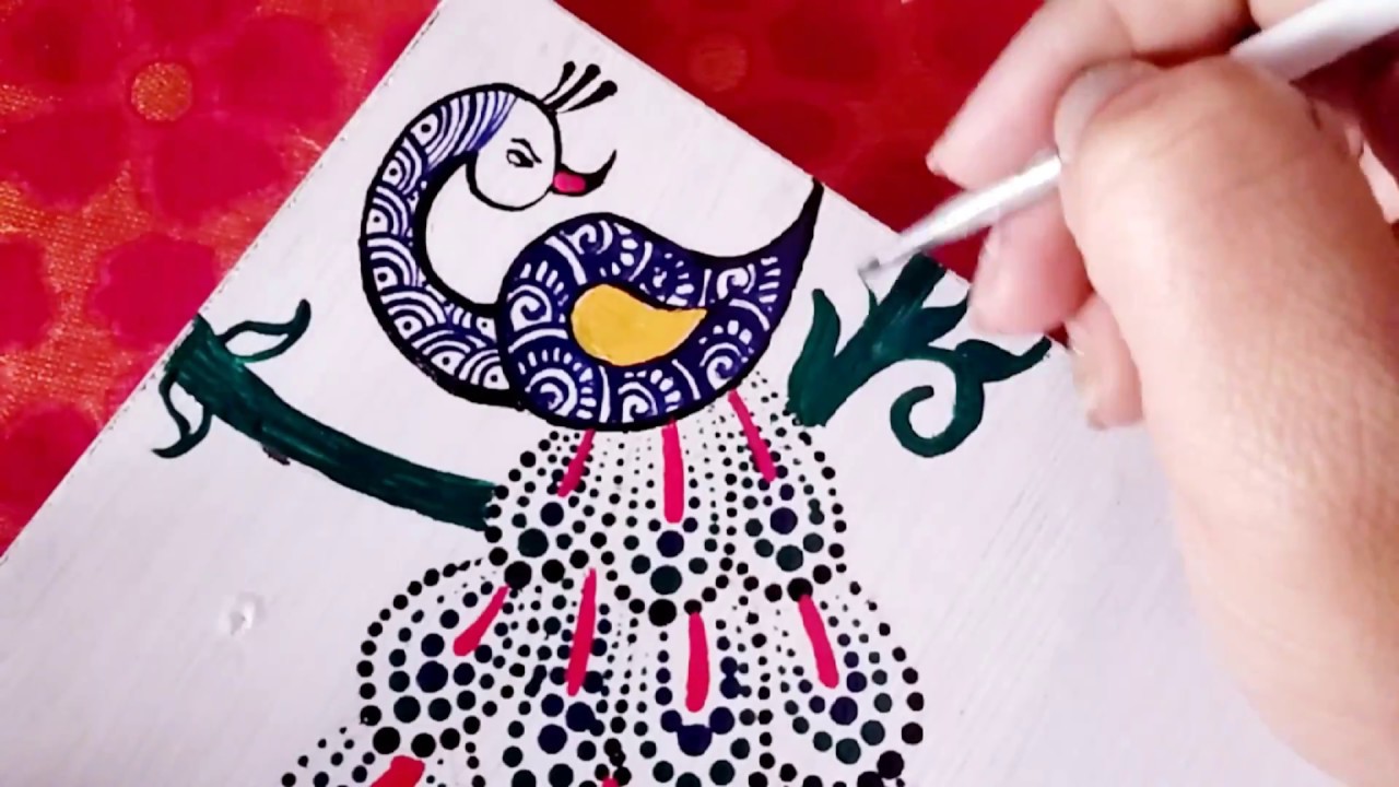 1280x720 how to draw peacock diy wall hanging ideas - Wall Hanging Drawing