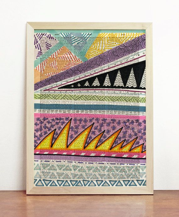 570x691 abstract art print wall hanging drawing artwork marker modern room - Wall Hanging Drawing