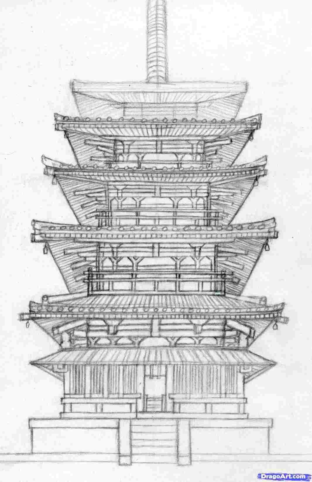 1066x1645 of china drawing steps the great wall of china - Wall Of China Drawing