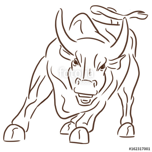 500x500 wall street bull stock photo and royalty free images on fotolia - Wall Street Bull Drawing