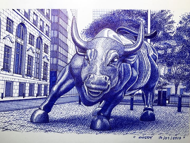 720x540 wall street bull - Wall Street Bull Drawing