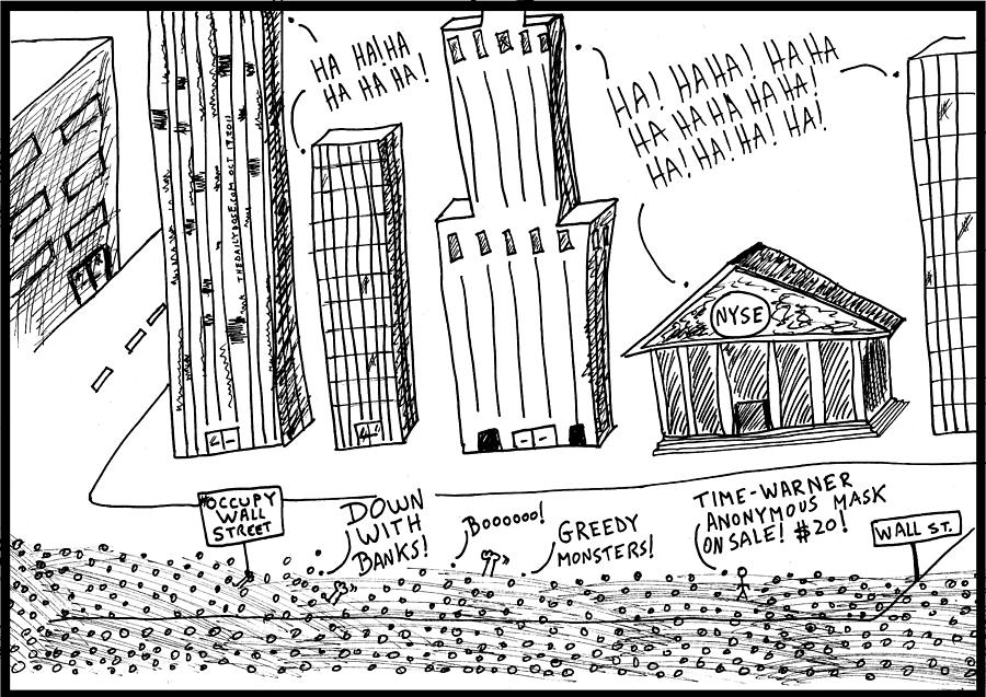 900x637 occupy wall street as bankers lol cartoon drawing - Wall Street Drawing