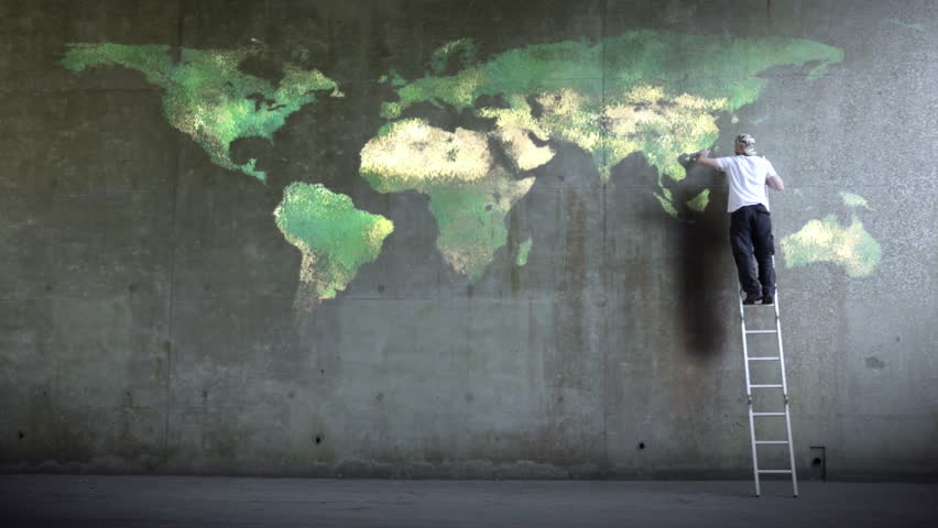 852x480 Wall Street World Map - Wall Street Drawing