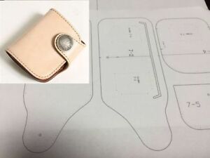 300x225 Leather Craft Patterns Diy Designs Short Wallet Paper Template - Wallet Drawing