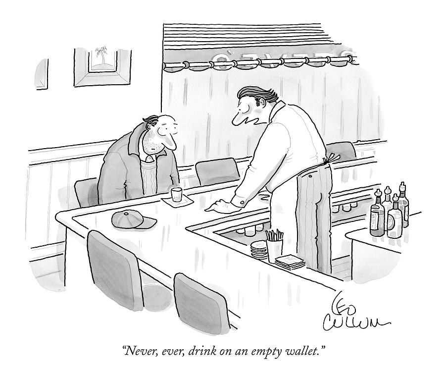 899x771 Never, Ever, Drink On An Empty Wallet Drawing - Wallet Drawing