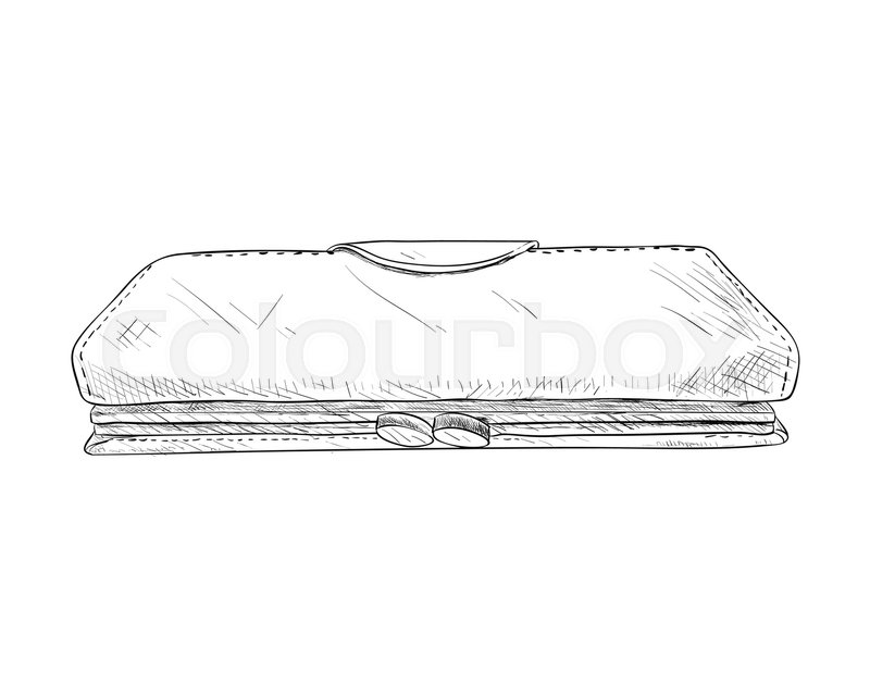 800x640 Vector Sketch Of Wallet Hand Draw Stock Vector Colourbox - Wallet Drawing