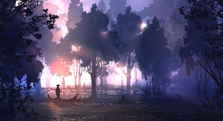 748x408 Tacosauceninja, Digital Art, Drawing, Painting, Landscape - Wallpaper Drawing