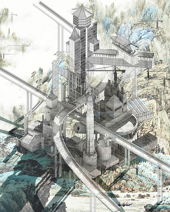 575x717 Architecture Wallpaper - Wallpaper Drawing Art