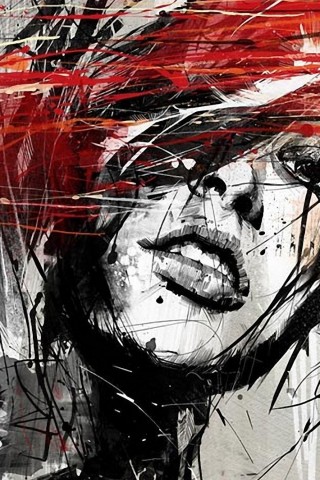 320x480 byroglyphics woman drawing iphone plus hd wallpaper hd - Wallpaper Hd Drawing