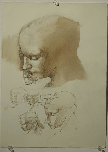 375x527 walnut ink drawings for sale saatchi art - Walnut Drawings