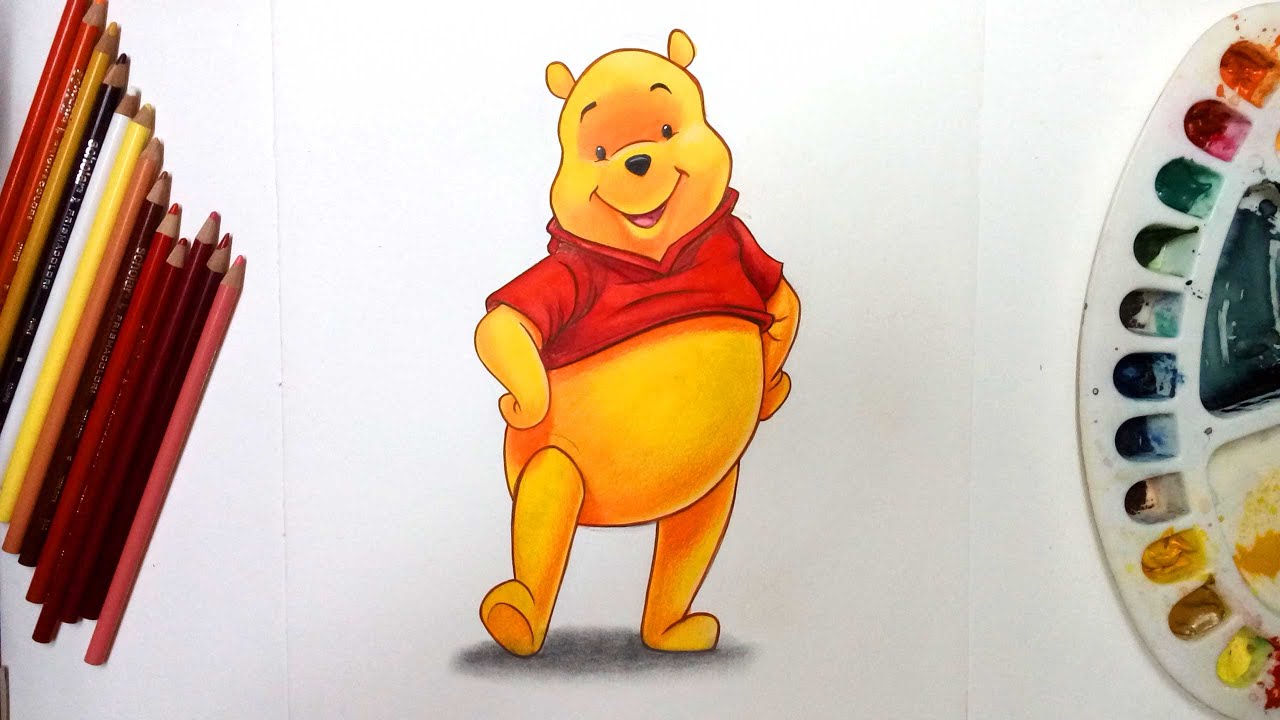 1280x720 How To Draw Winnie The Disney - Walt Disney Characters Drawings