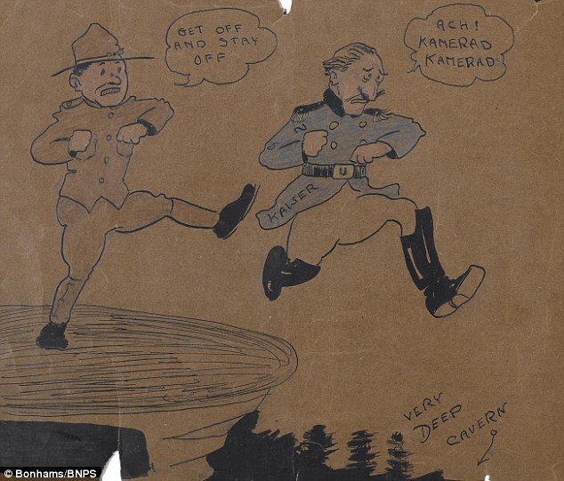 634x541 First World War Sketches - Walt Disney Drawings