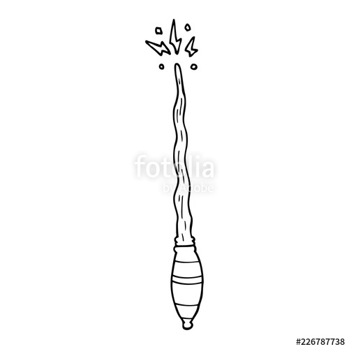 500x500 line drawing cartoon magic wand stock image and royalty free - Wand Drawing