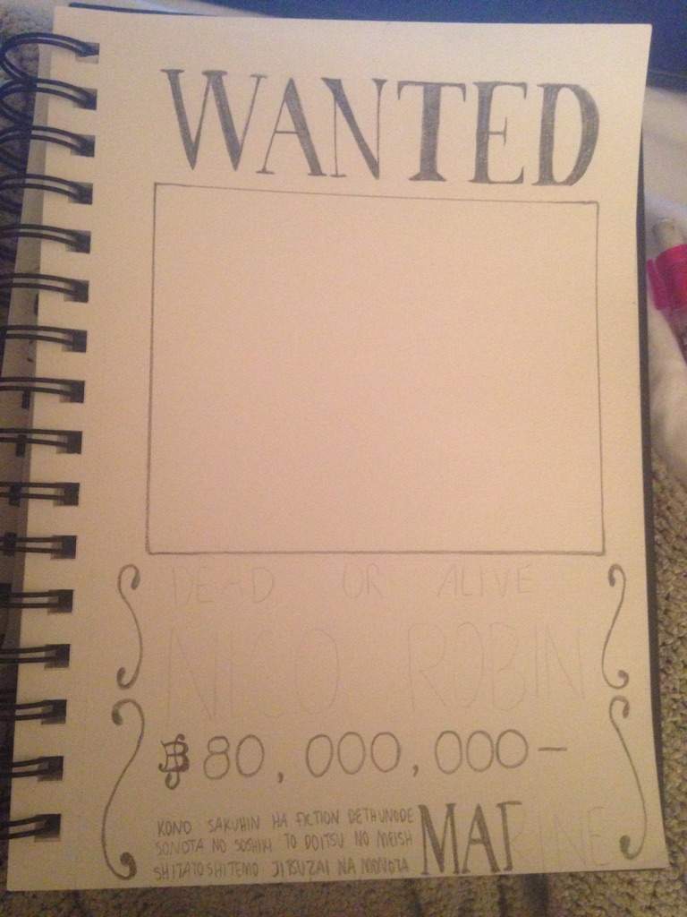 768x1024 Nico Robin Wanted Poster Drawing! Anime Amino - Wanted Drawing