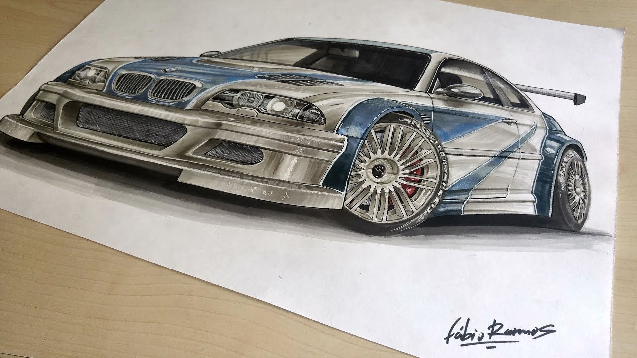 1280x720 Razor Wanted This Car Bmw Gtr - Wanted Drawing