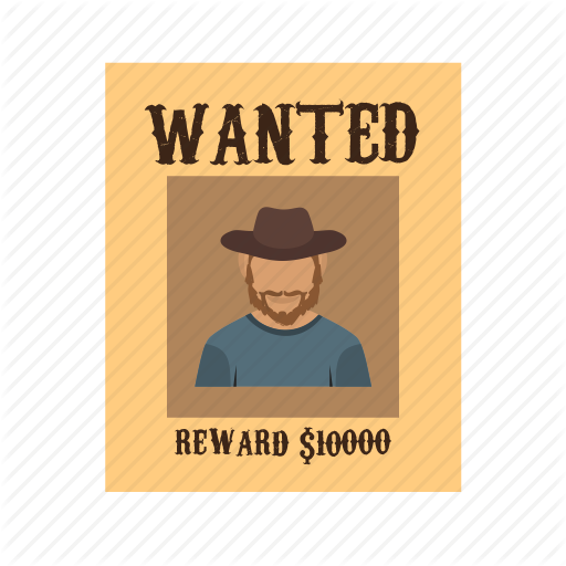 512x512 criminal, drawing, poster, sketch, wanted, west, wild icon - Wanted Drawing