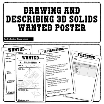350x350 drawing describing shapes wanted poster - Wanted Drawing