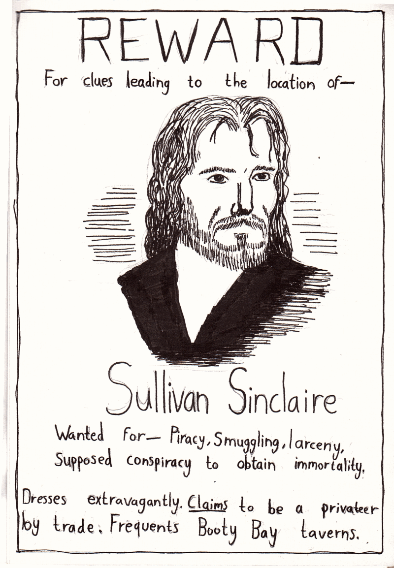 800x1154 sinclaire wanted poster the argent archives - Wanted Poster Drawing