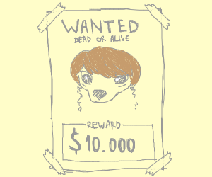 300x250 wanted poster drawing - Wanted Poster Drawing