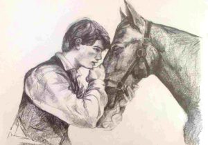 300x210 war horse horse drawing to draw a simple horse steps - War Horse Drawing