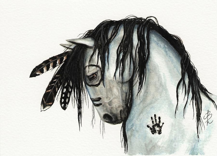 900x649 indian war horse artists that inspire in horse artwork - War Horse Drawing