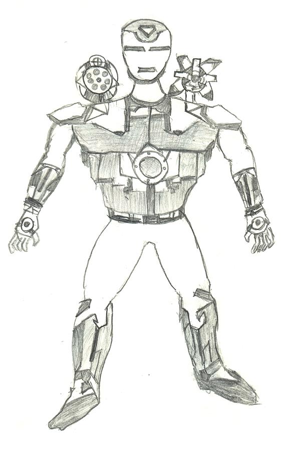 599x900 ironman war machine drawing - War Machine Drawing
