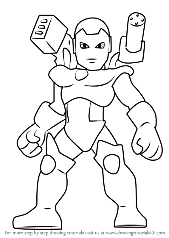 567x800 Learn How To Draw War Machine From The Super Hero Squad Show - War Machine Drawing