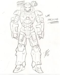 235x296  - War Machine Drawing