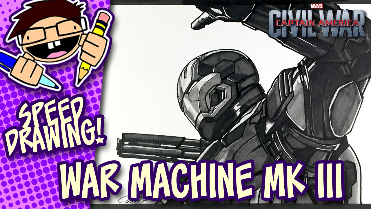1280x720 Speed Drawing War Machine Mark Iii - War Machine Drawing