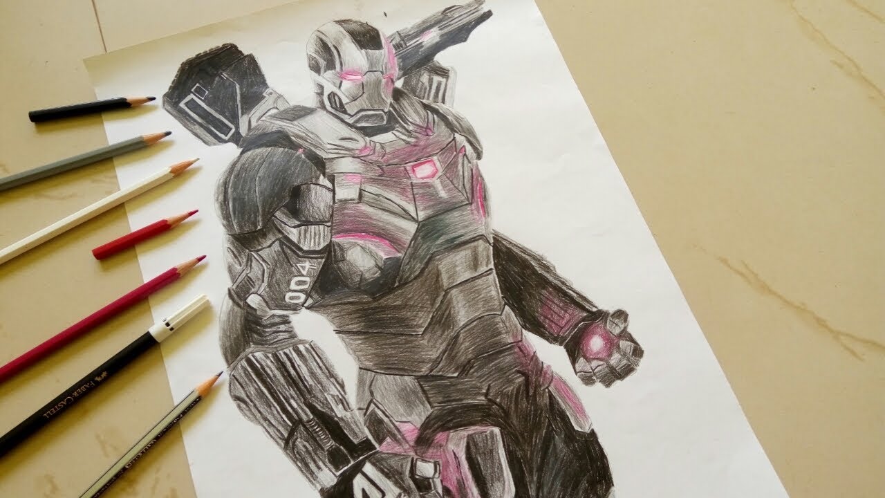 1280x720 Speed Drawing War Machine - War Machine Drawing