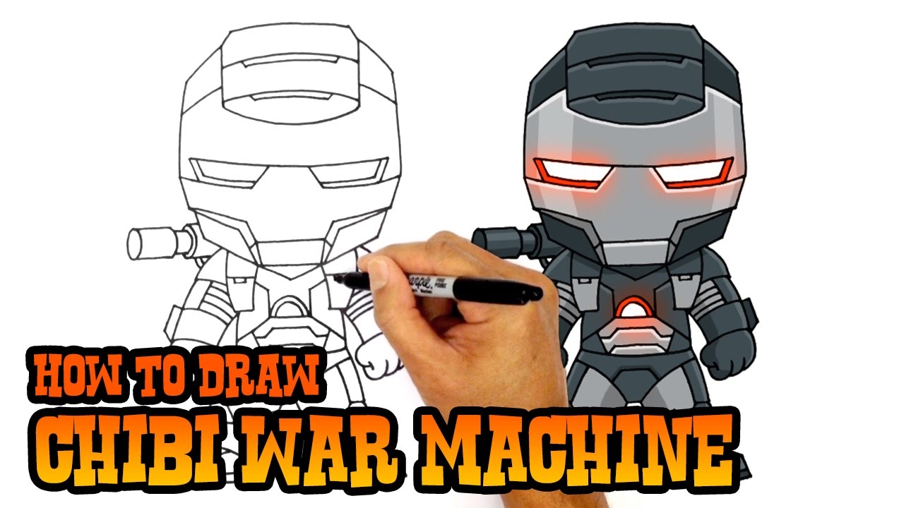 1280x720 How To Draw War Machine The Avengers - War Machine Drawing