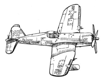 340x270 biplane style vintage airplane ink drawing clipart ready for etsy - War Plane Drawing