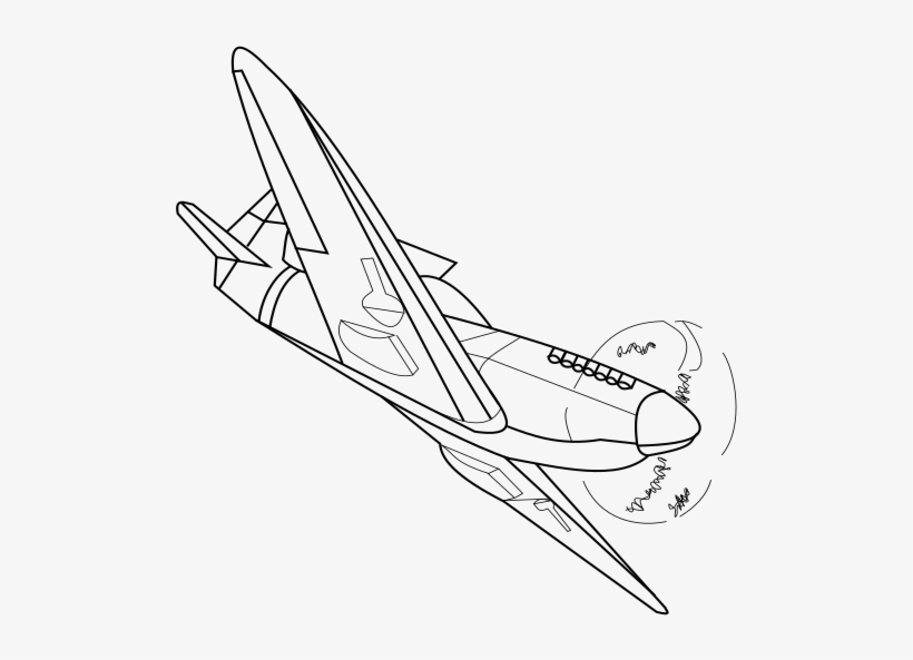820x593 Medium Image - War Plane Drawing