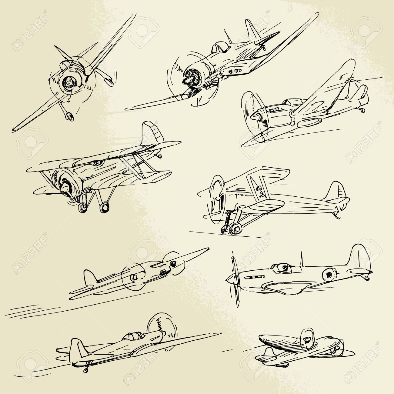 1300x1300 war plane stock illustration illustration ideas airplane - War Plane Drawing