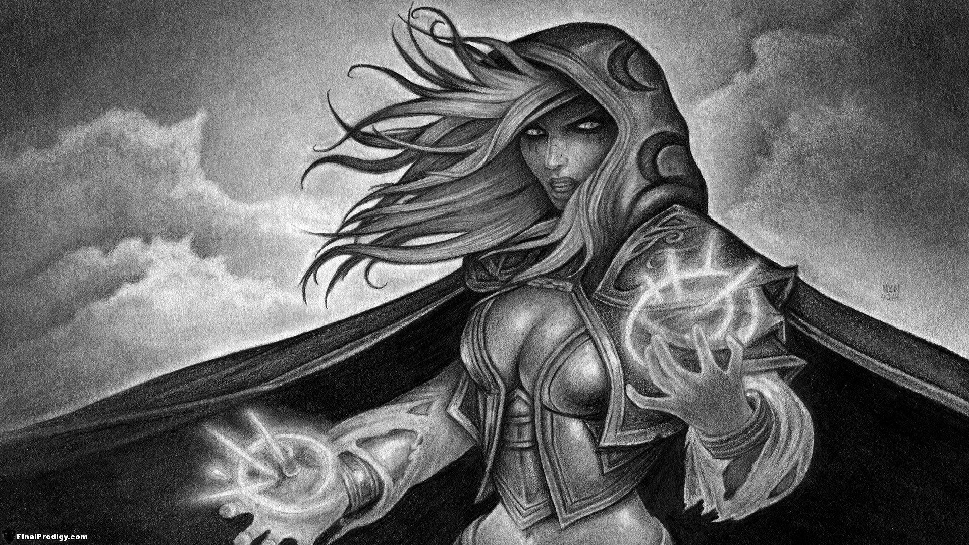 1920x1080 how to draw jaina proudmoore from world of warcraft, step - Warcraft Drawing