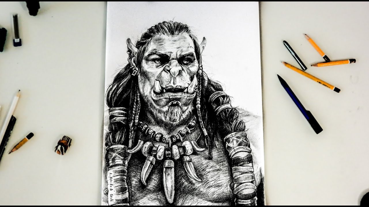 1280x720 warcraft drawing durotan - Warcraft Drawing