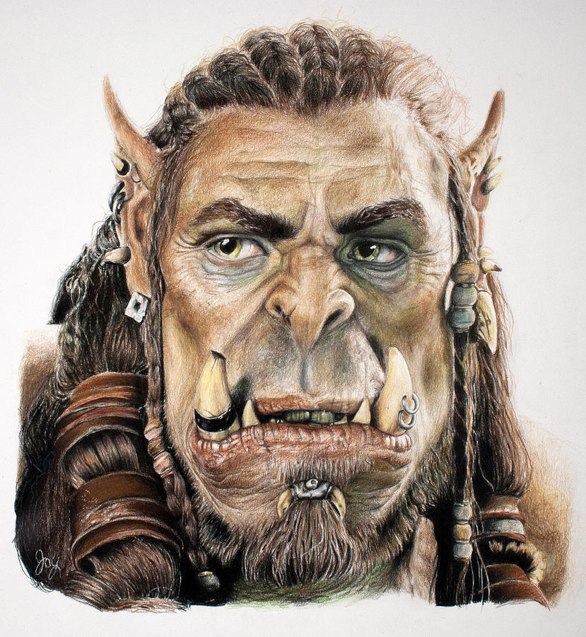 829x900 durotan, warcraft movie drawing - Warcraft Drawing